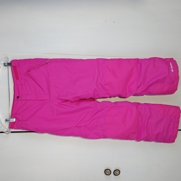 Columbia/ Bugaboo- Juniors Bright Pink Adjustable SNOW Pants Ski/tubeSz.14/16 - Picture 1 of 15